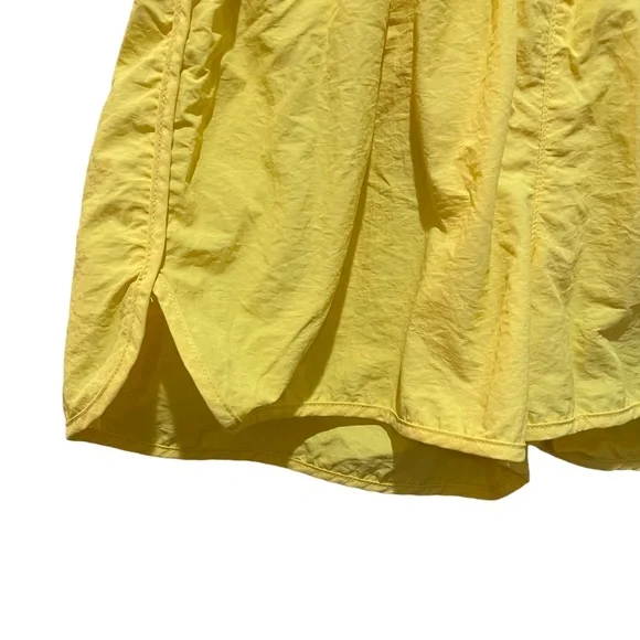 Zenana Windbreak Gym Running Shorts Smocked Waistband Yellow Size Small - Picture 3 of 8